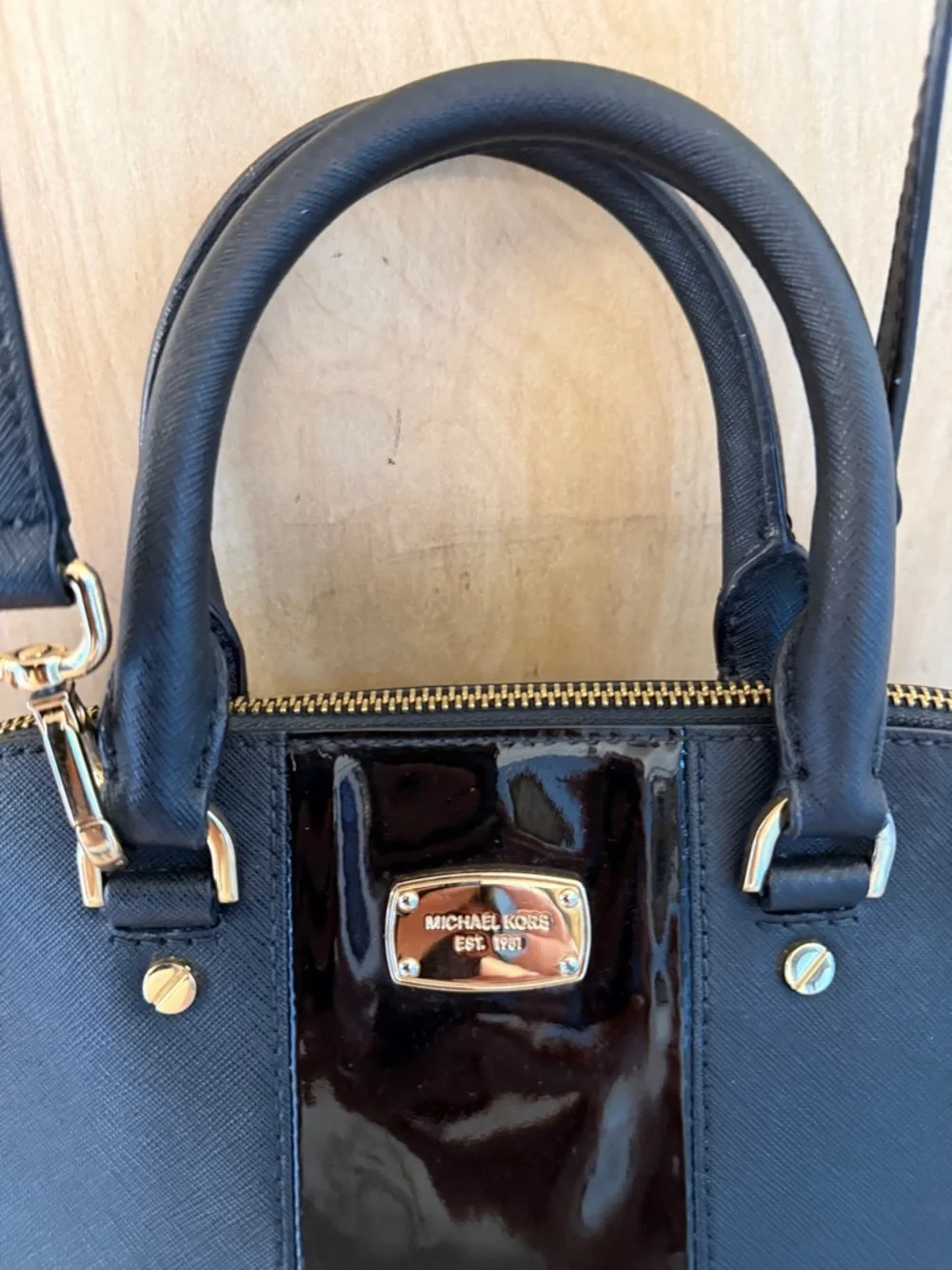 Michael Kors Cindy Large Dome Satchel - Saffiano & Patent